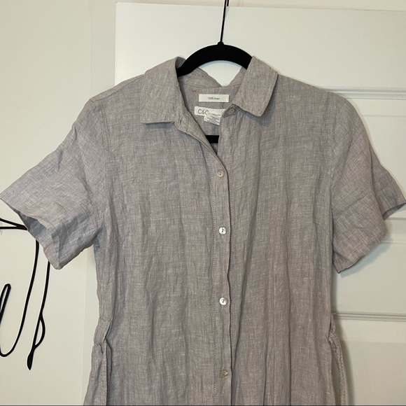 SOLD NWT C&C California Linen Dress with Tie Size 6 - Picture 5 of 5